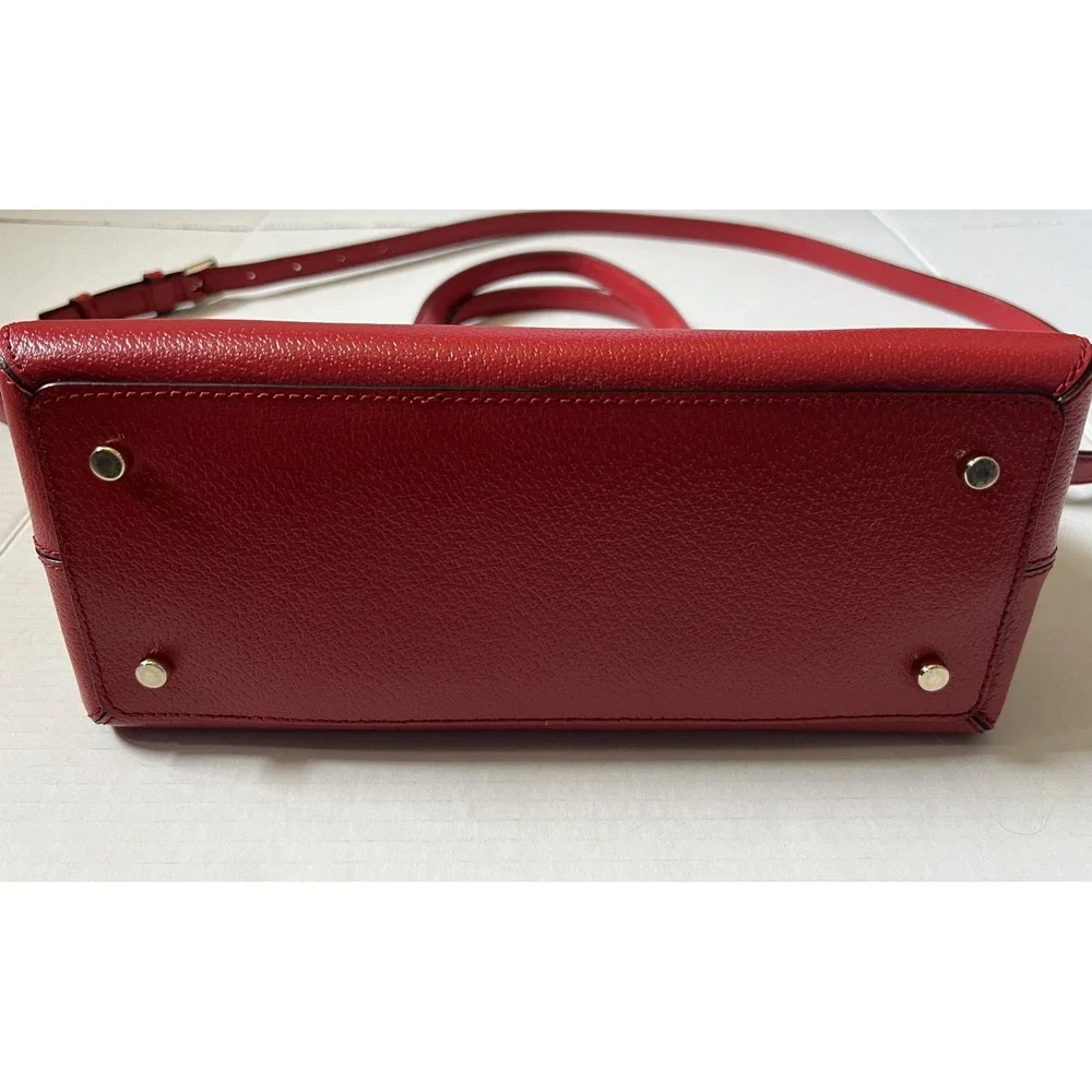 KATE SPADE NEW YORK Maise Matthews Street Satchel - Red Handbag Purse &‎ Wallet